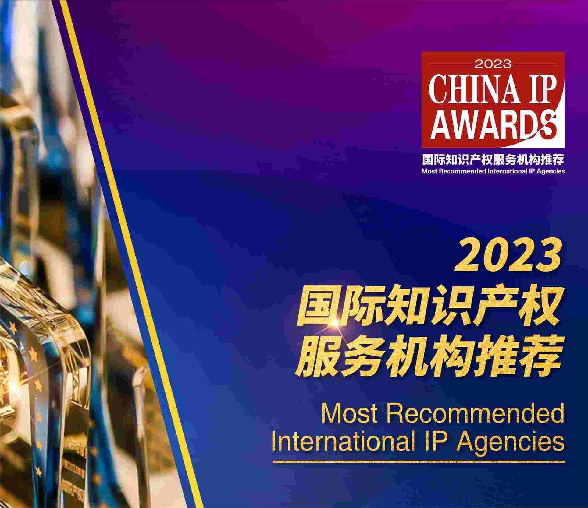 颁奖盛典 | 2023年国际知识产权服务机构推荐